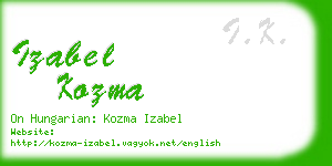 izabel kozma business card